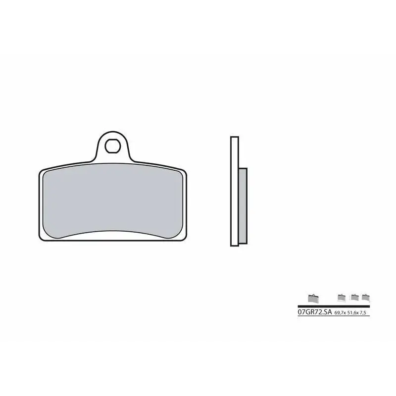 Plaquettes de frein BREMBO 07GR72SA métal fritté
