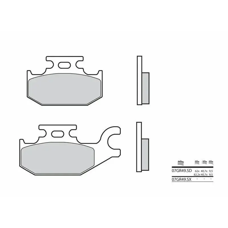 Plaquettes de frein BREMBO 07GR49SD métal fritté