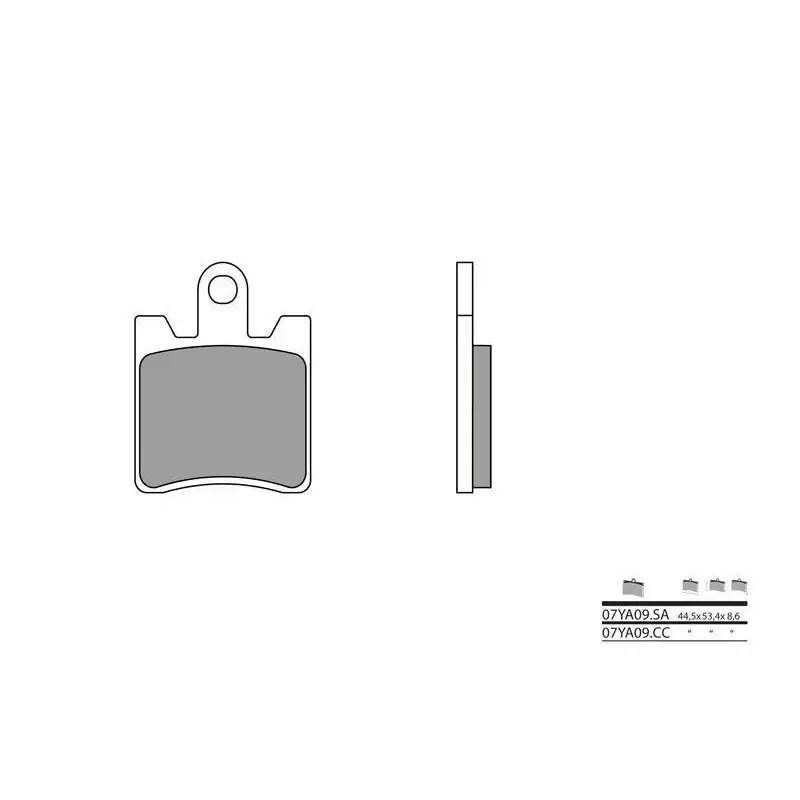Plaquettes de frein BREMBO 07YA09SA métal fritté
