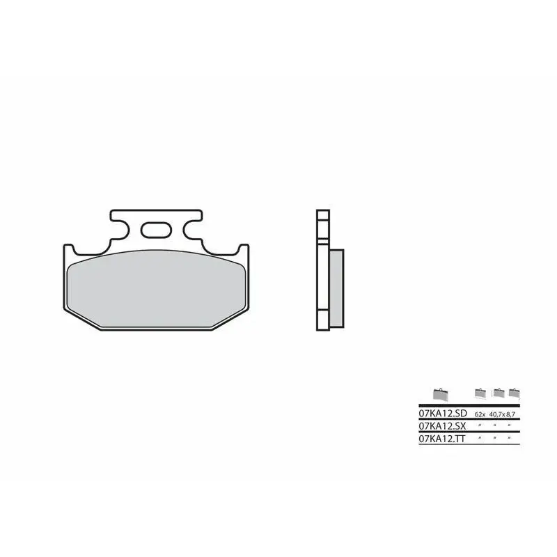 Plaquettes de frein BREMBO 07KA12SD métal fritté
