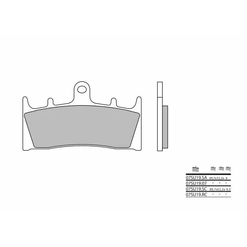 Plaquettes de frein BREMBO 07SU19SA métal fritté