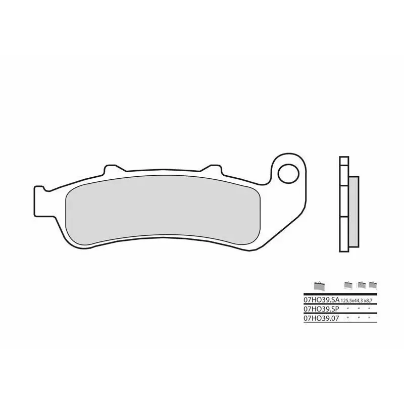 Plaquettes de frein BREMBO 07HO39SP métal fritté Honda CBR1000F