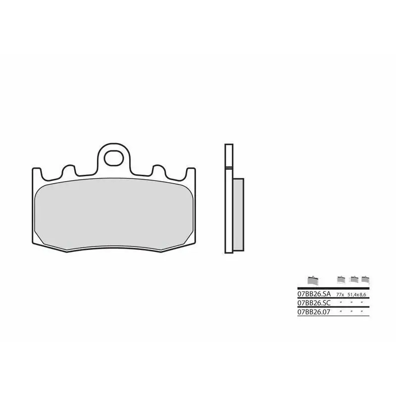 Plaquettes de frein BREMBO 07BB2607 organique BMW K1200S