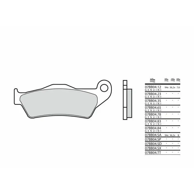 Plaquettes de frein BREMBO 07BB04SA métal fritté
