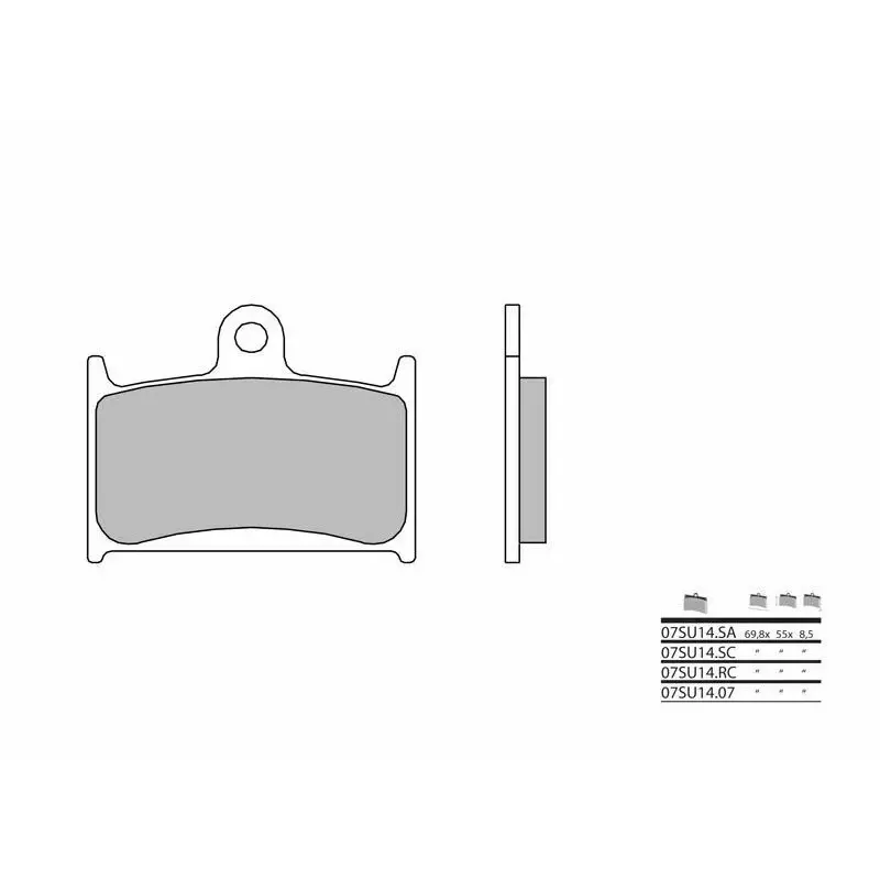 Plaquettes de frein BREMBO 07SU14SA métal fritté