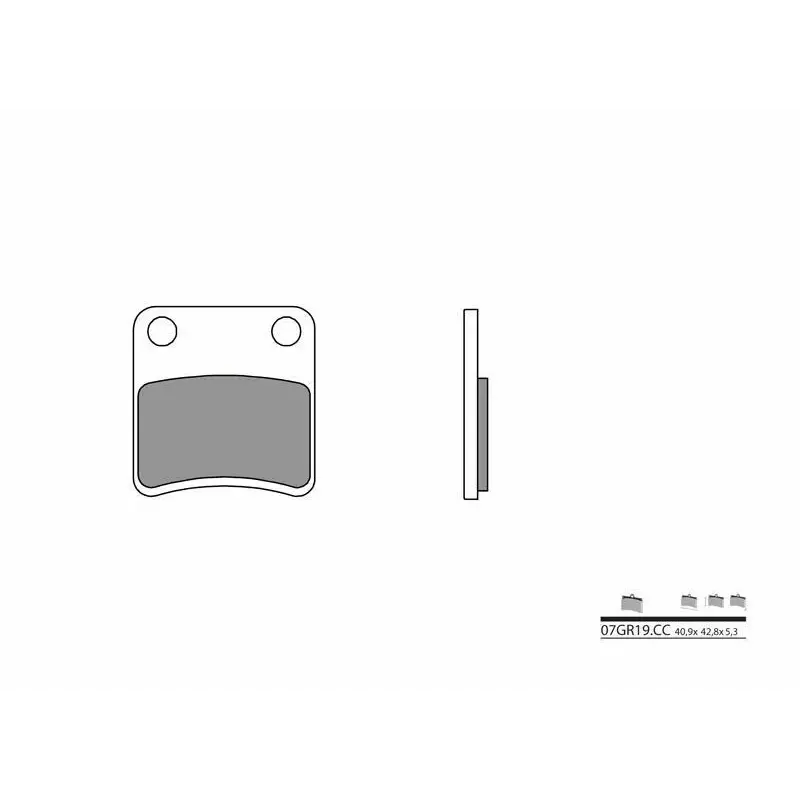 Plaquettes de frein BREMBO 07GR19CC carbone céramique
