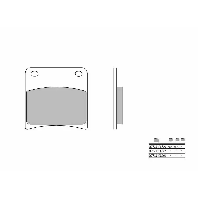 Plaquettes de frein BREMBO 07SU1306 organique Suzuki GSX1100F/G Cardan