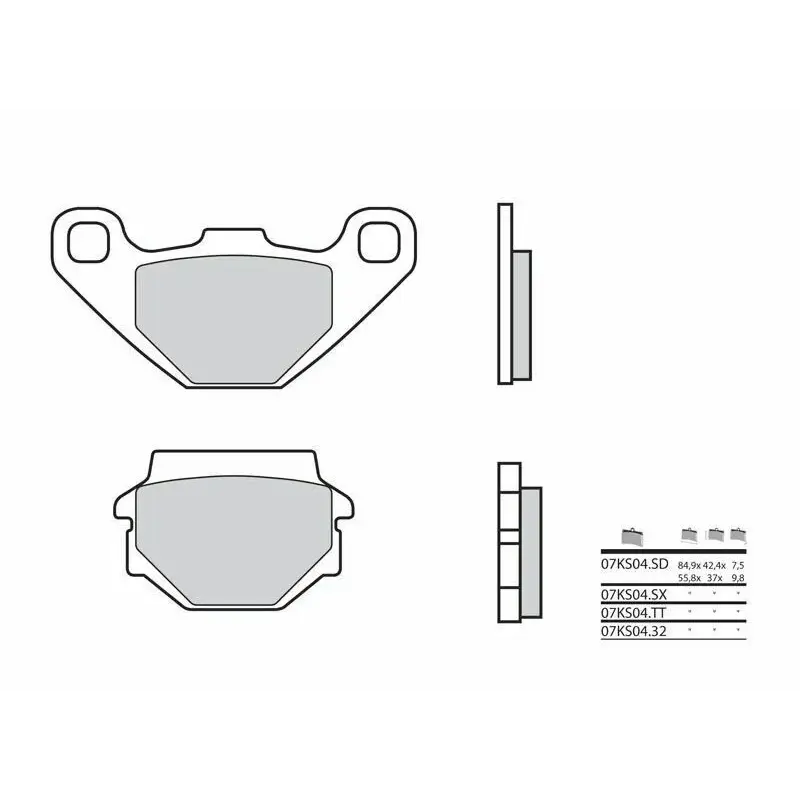 Plaquettes de frein BREMBO 07KS0432 organique