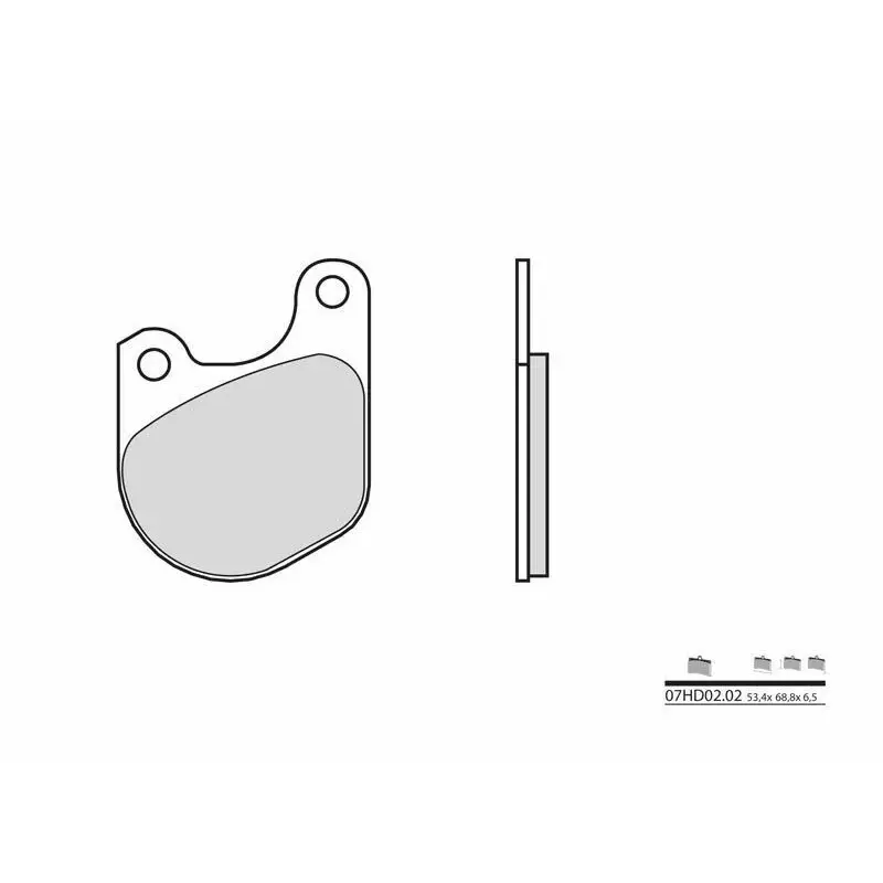 Plaquettes de frein BREMBO 07HD0202 organique Harley Davidson