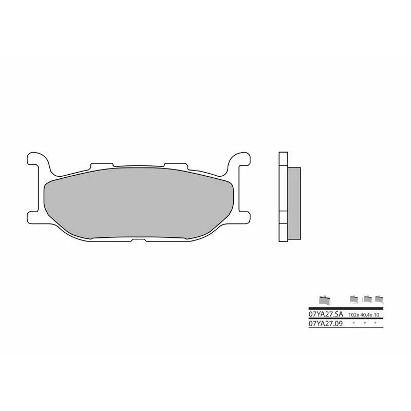 Plaquettes de frein BREMBO 07YA27SA métal fritté