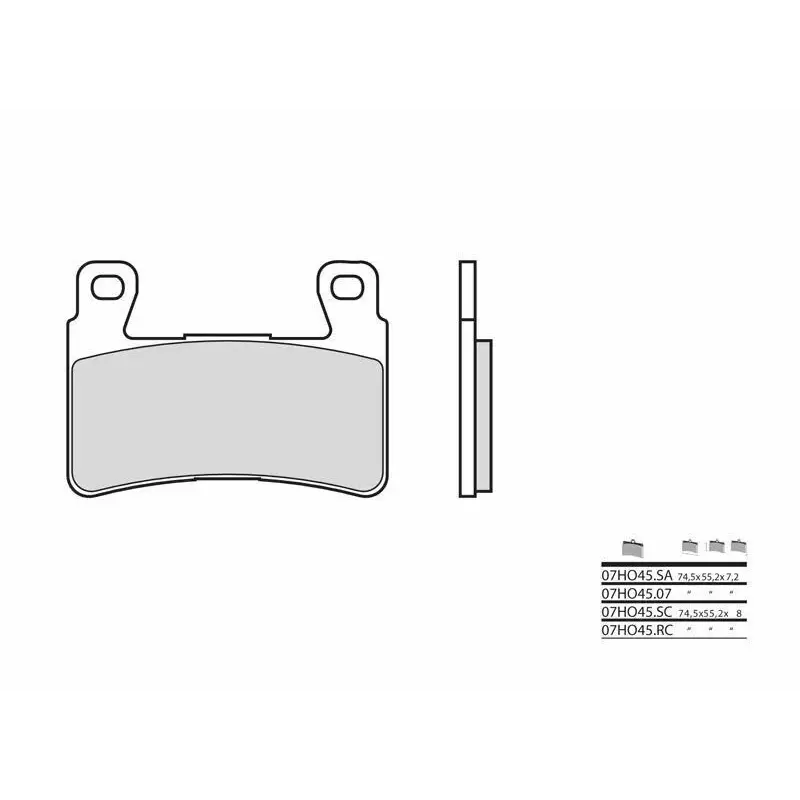 Plaquettes de frein BREMBO 07HO45SA métal fritté