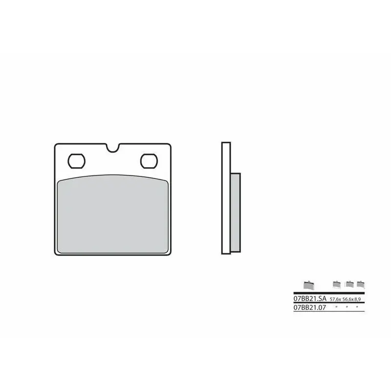 Plaquettes de frein BREMBO 07BB21SA métal fritté