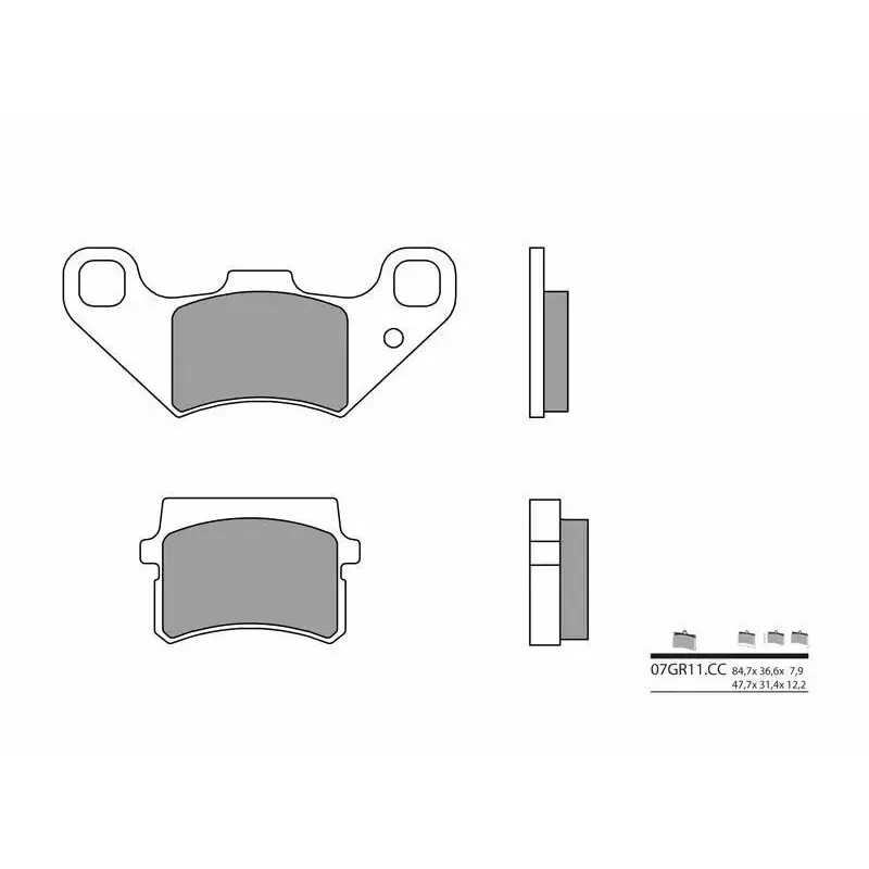 Plaquettes de frein BREMBO 07GR11CC carbone céramique
