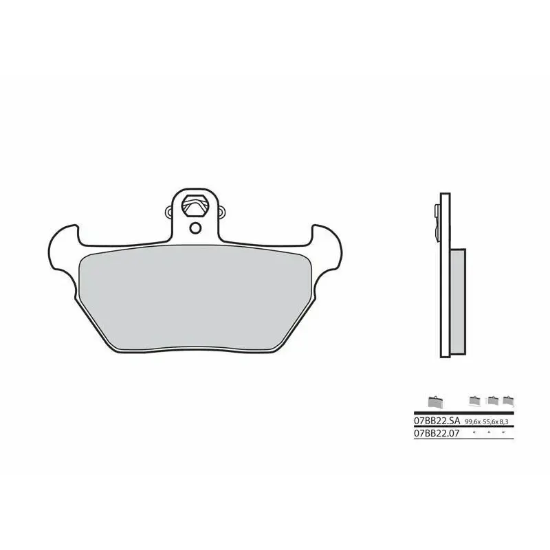 Plaquettes de frein BREMBO 07BB22SA métal fritté BMW