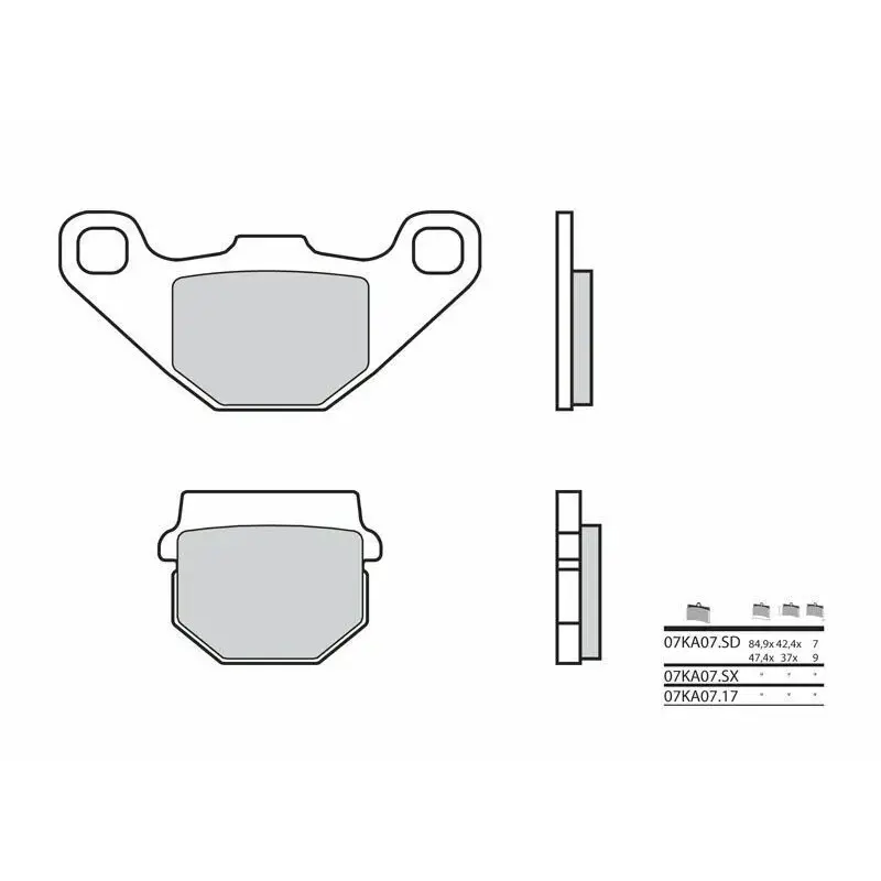 Plaquettes de frein BREMBO 07KA07SX métal fritté