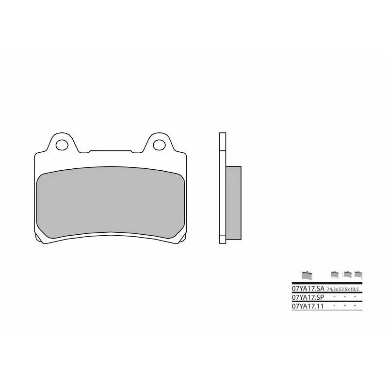 Plaquettes de frein BREMBO 07YA1711 organique Yamaha TDR250/TZR250