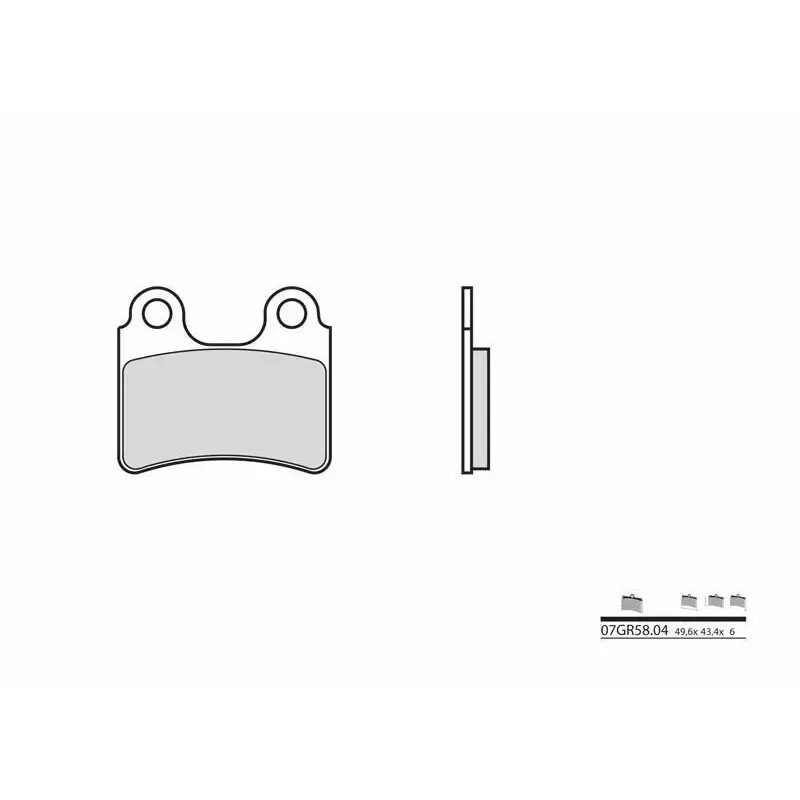 Plaquettes de frein BREMBO 07GR5804 organique
