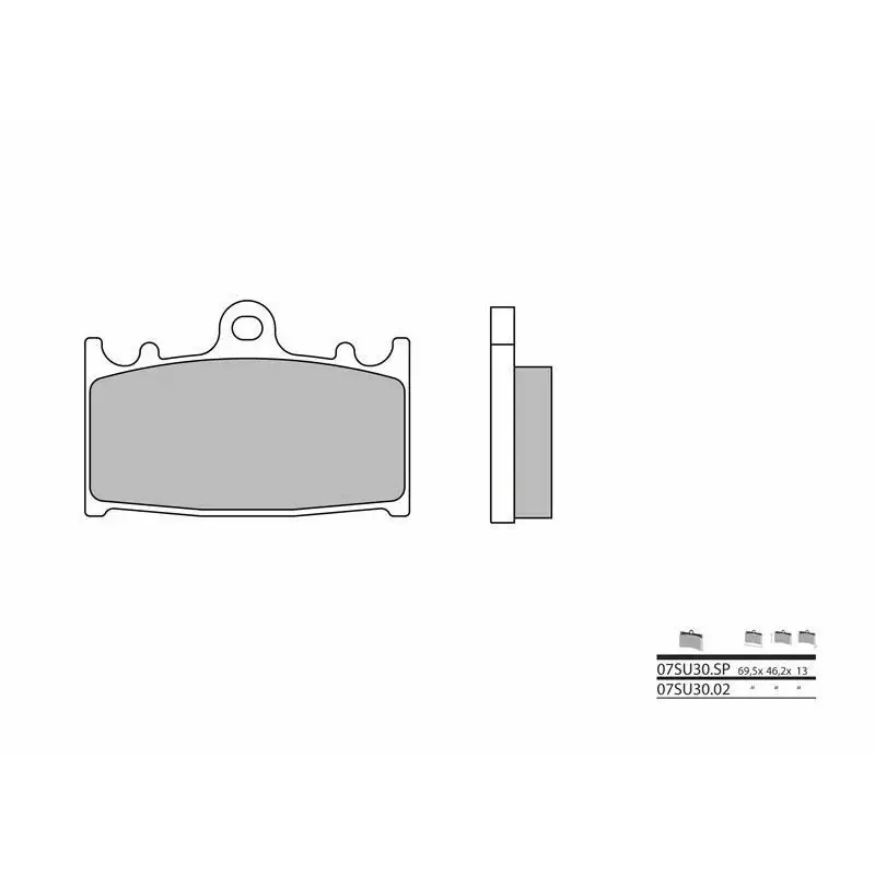 Plaquettes de frein BREMBO 07SU30SP métal fritté Suzuki VL1500 Intruder