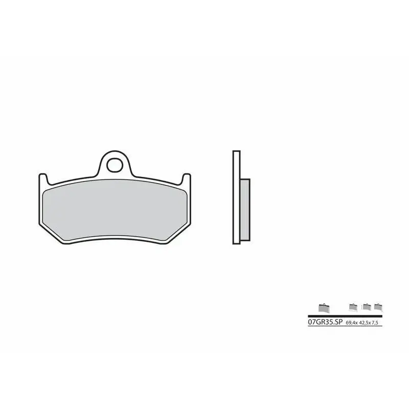Plaquettes de frein BREMBO 07GR35SP métal fritté MV Agusta