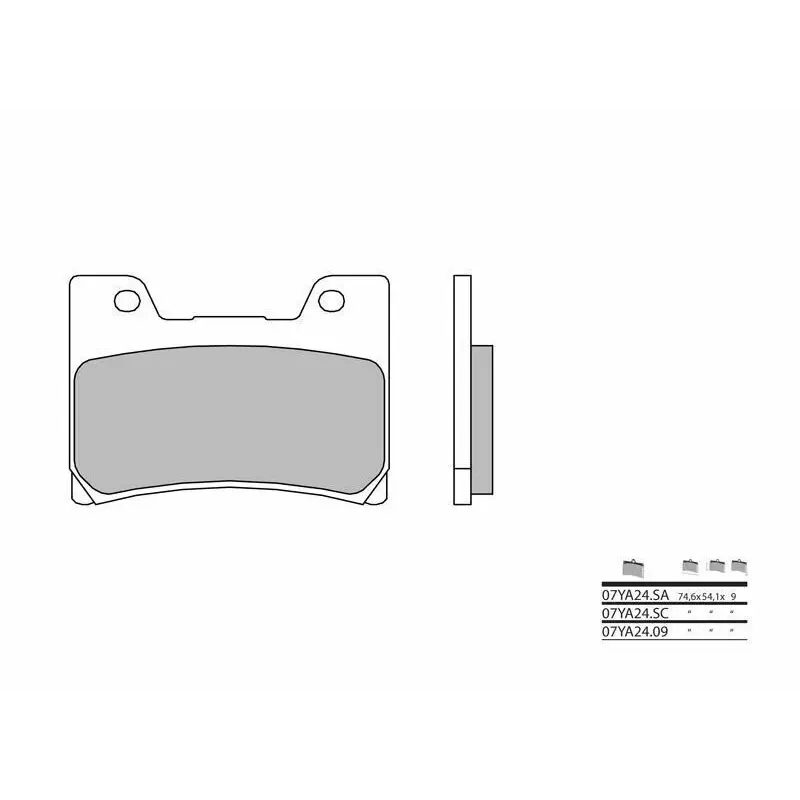 Plaquettes de frein BREMBO 07YA2409 organique Yamaha TDM850