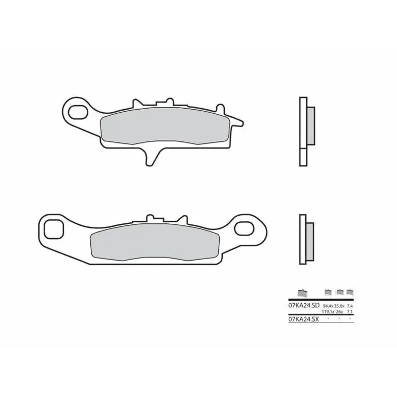 Plaquettes de frein BREMBO 07KA24SD métal fritté