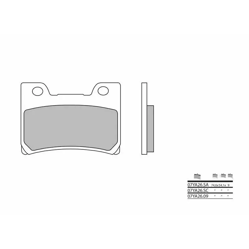 Plaquettes de frein BREMBO 07YA26SA métal fritté Yamaha FZR1000 EXUP