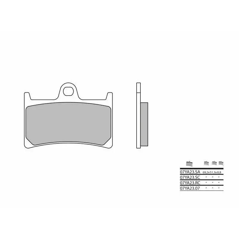 Plaquettes de frein BREMBO 07YA23SA métal fritté Yamaha