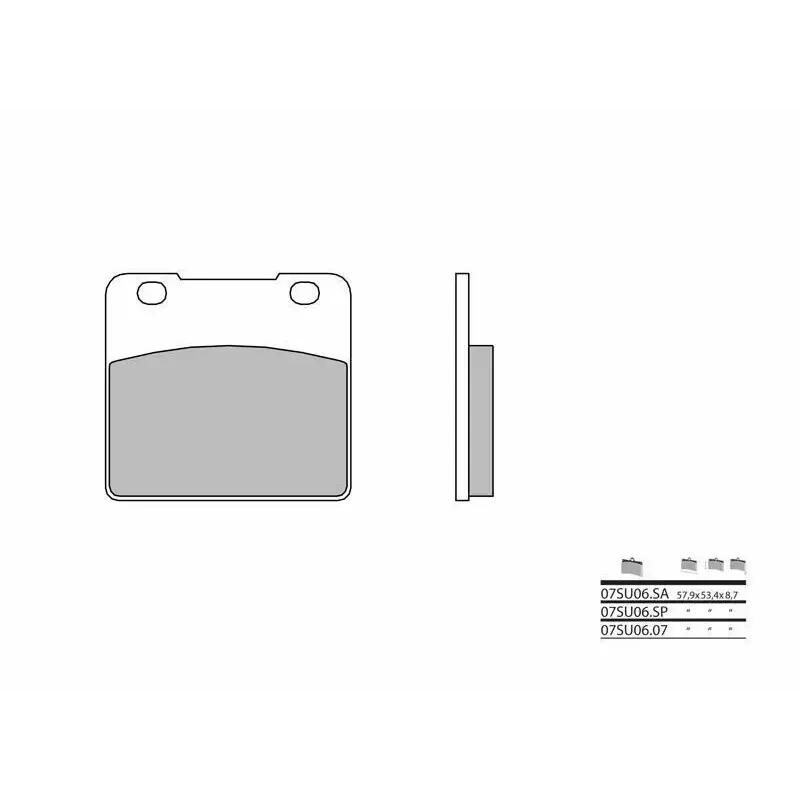 Plaquettes de frein BREMBO 07SU06SP métal fritté Suzuki VS