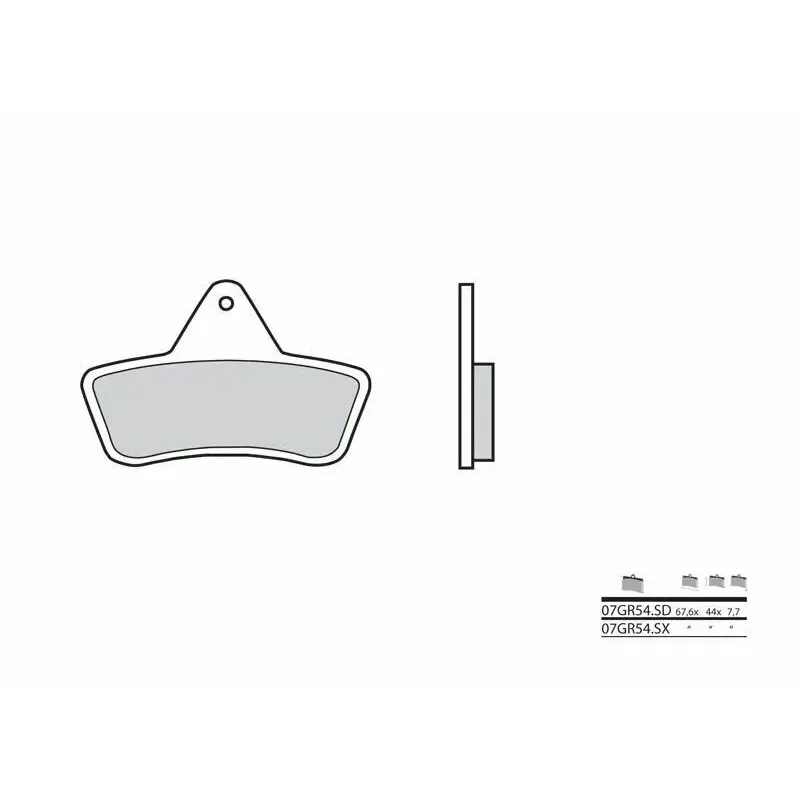 Plaquettes de frein BREMBO 07GR54SD métal fritté