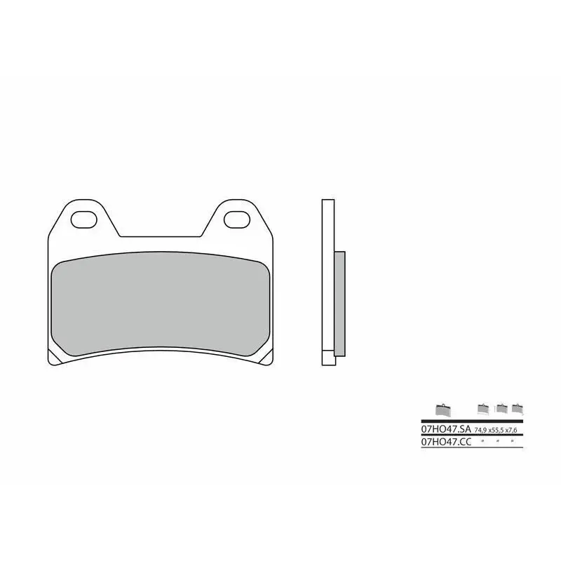 Plaquettes de frein BREMBO 07HO47SA métal fritté