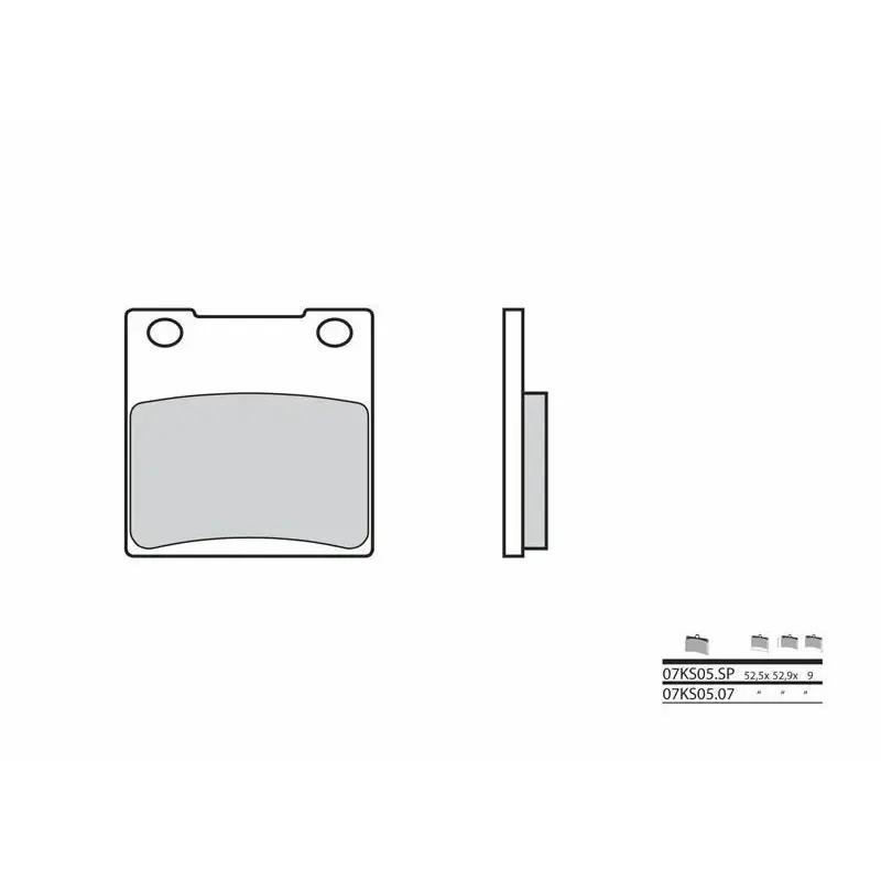 Plaquettes de frein BREMBO 07KS05SP métal fritté