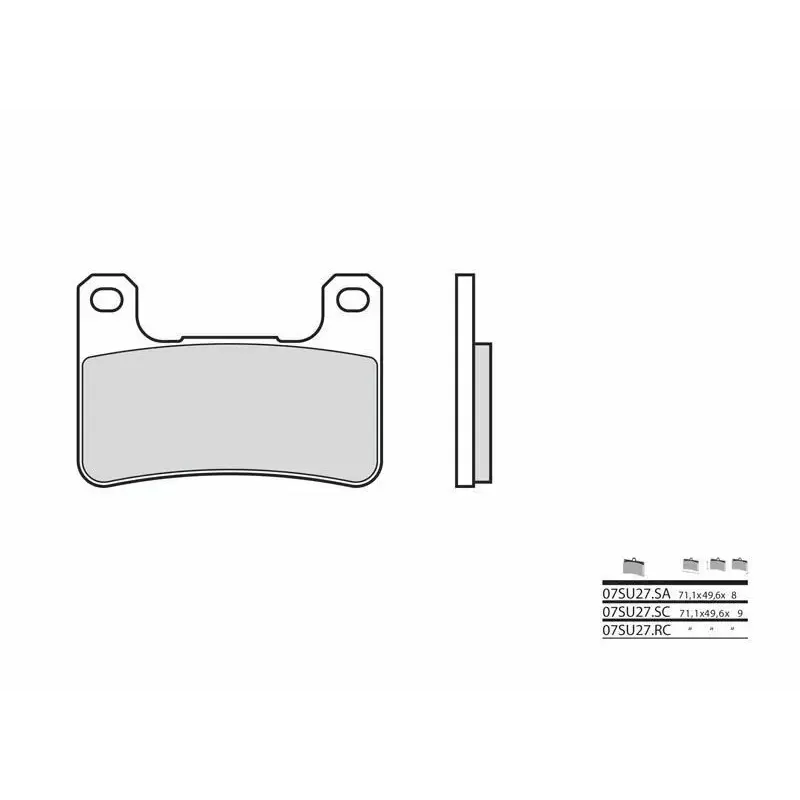 Plaquettes de frein BREMBO 07SU27SA métal fritté