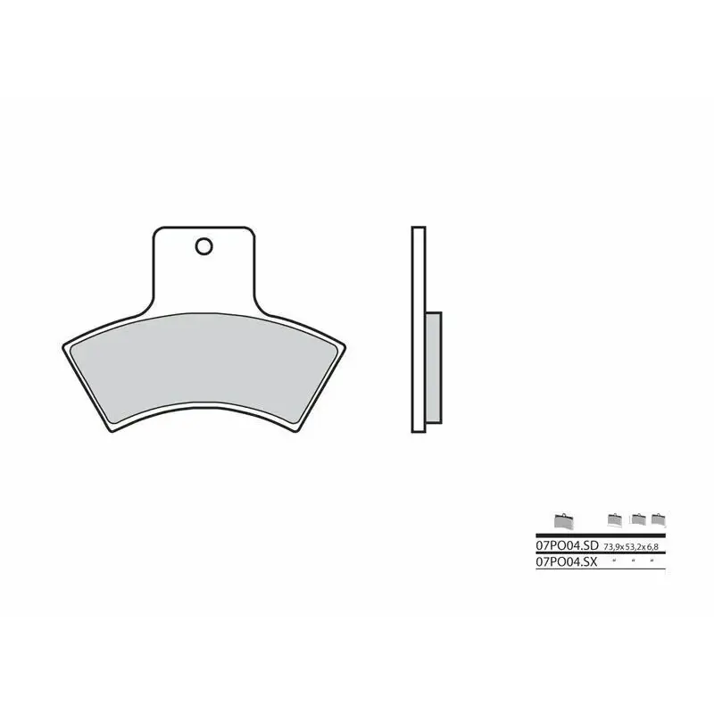 Plaquettes de frein BREMBO 07PO04SD métal fritté
