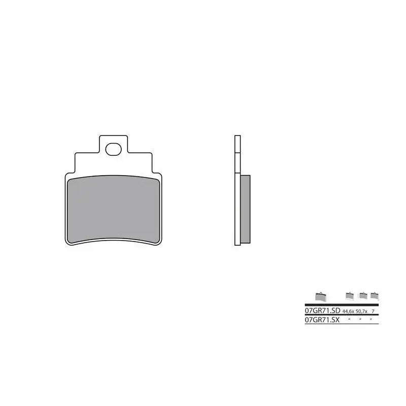 Plaquettes de frein BREMBO 07GR71SD métal fritté