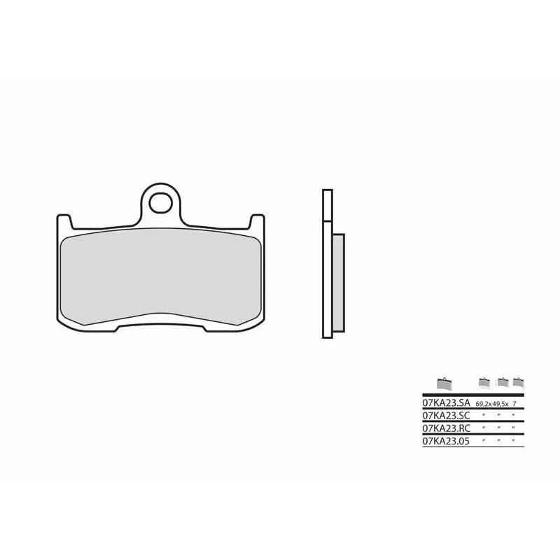 Plaquettes de frein BREMBO 07KA23SA métal fritté