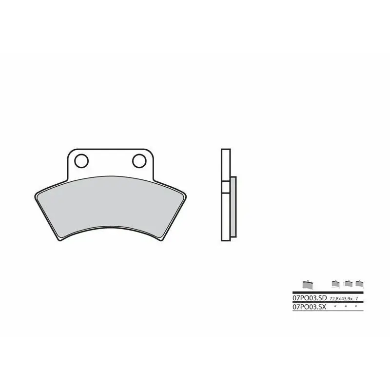 Plaquettes de frein BREMBO 07PO03SD métal fritté