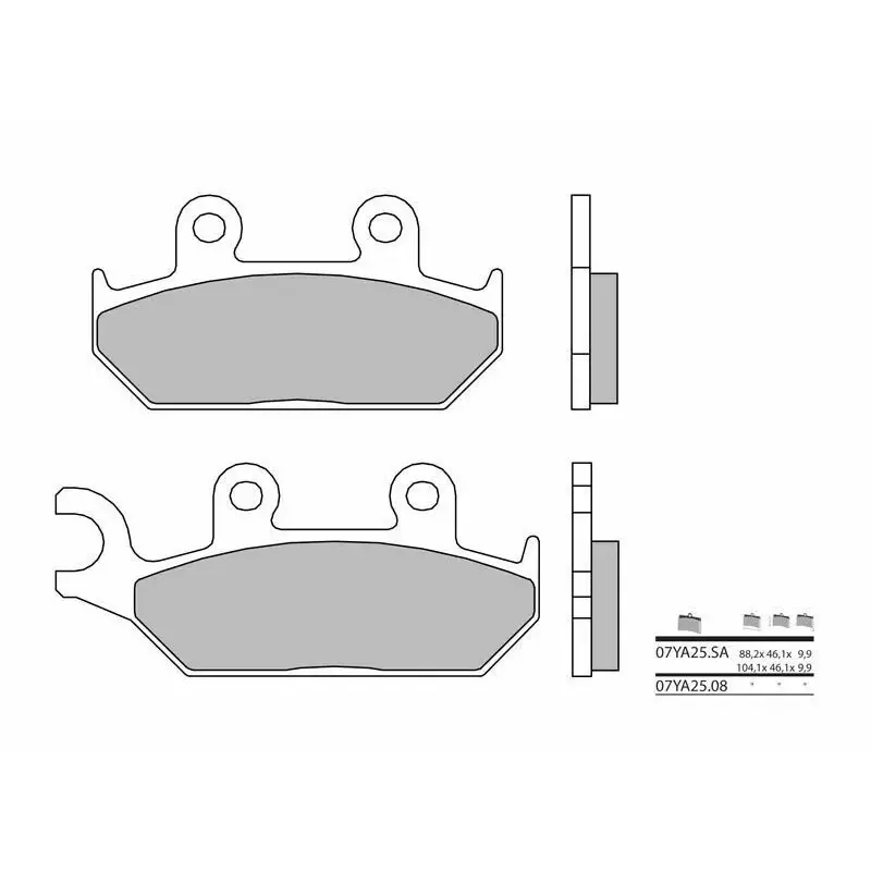 Plaquettes de frein BREMBO 07YA2508 organique