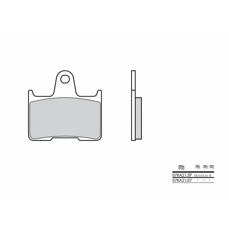 Plaquettes de frein BREMBO 07KA21SP métal fritté