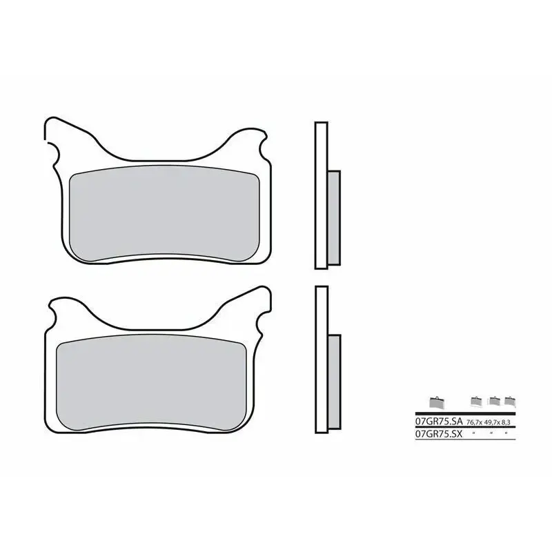 Plaquettes de frein BREMBO 07GR75SX métal fritté
