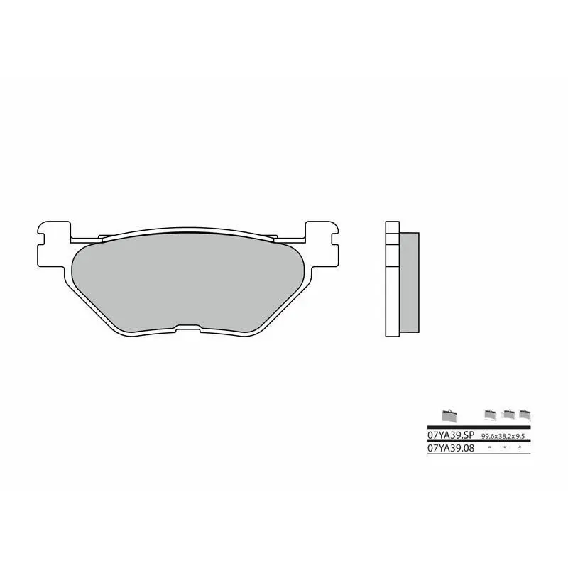 Plaquettes de frein BREMBO 07YA39SP métal fritté Yamaha