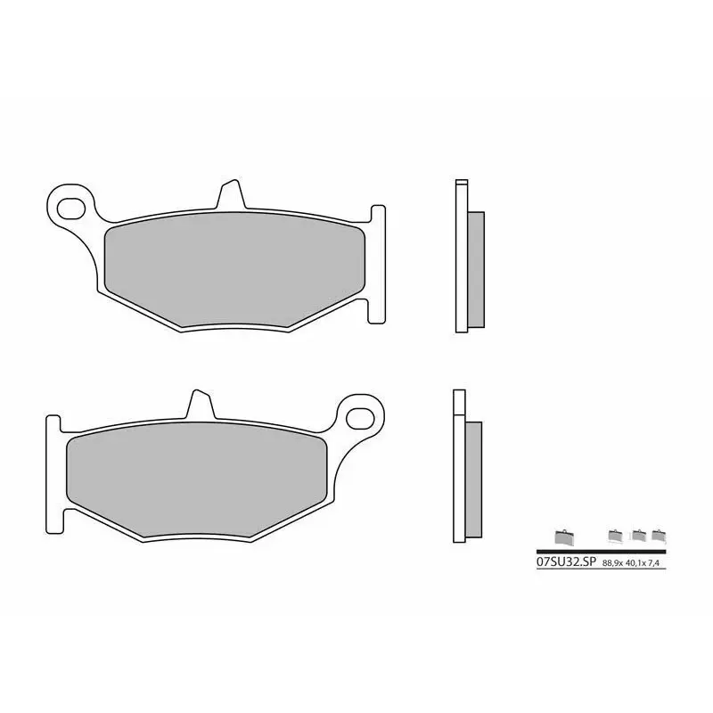 Plaquettes de frein BREMBO 07SU32SP métal fritté Suzuki