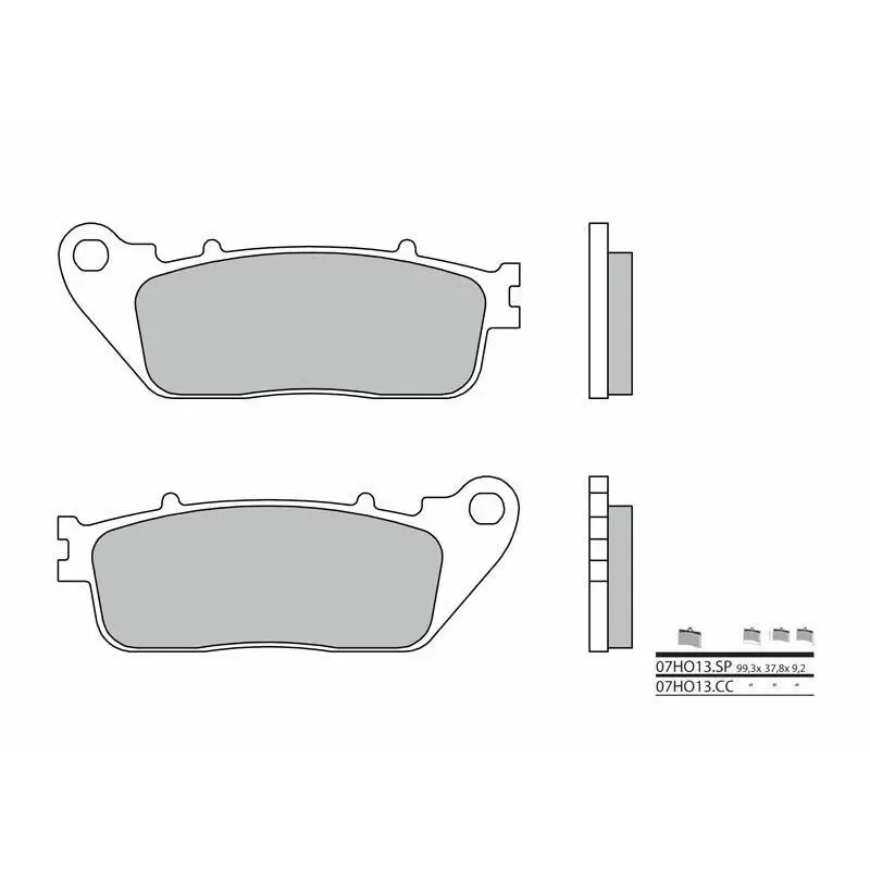 Plaquettes de frein BREMBO 07HO13CC carbone céramique