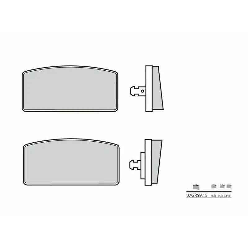 Plaquettes de frein BREMBO 07GR5915 organique