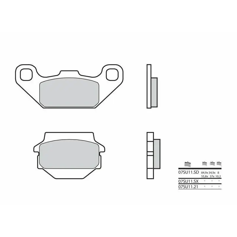 Plaquettes de frein BREMBO 07SU11SD métal fritté