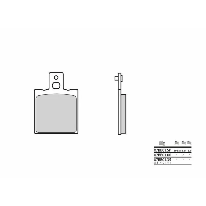 Plaquettes de frein BREMBO 07BB0106 organique