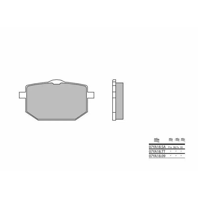 Plaquettes de frein BREMBO 07YA18SA métal fritté