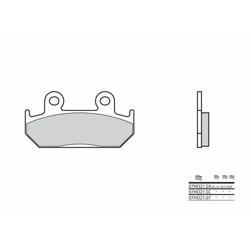 Plaquettes de frein BREMBO 07HO2107 organique Honda NTV600 Revere/VFR400R
