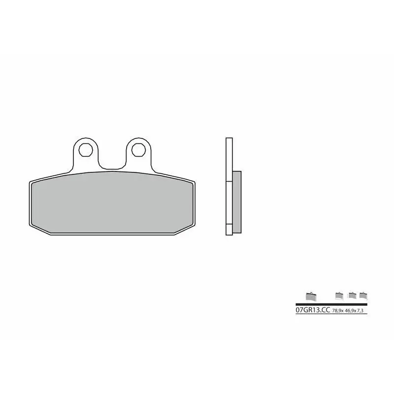 Plaquettes de frein BREMBO 07GR13CC carbone céramique