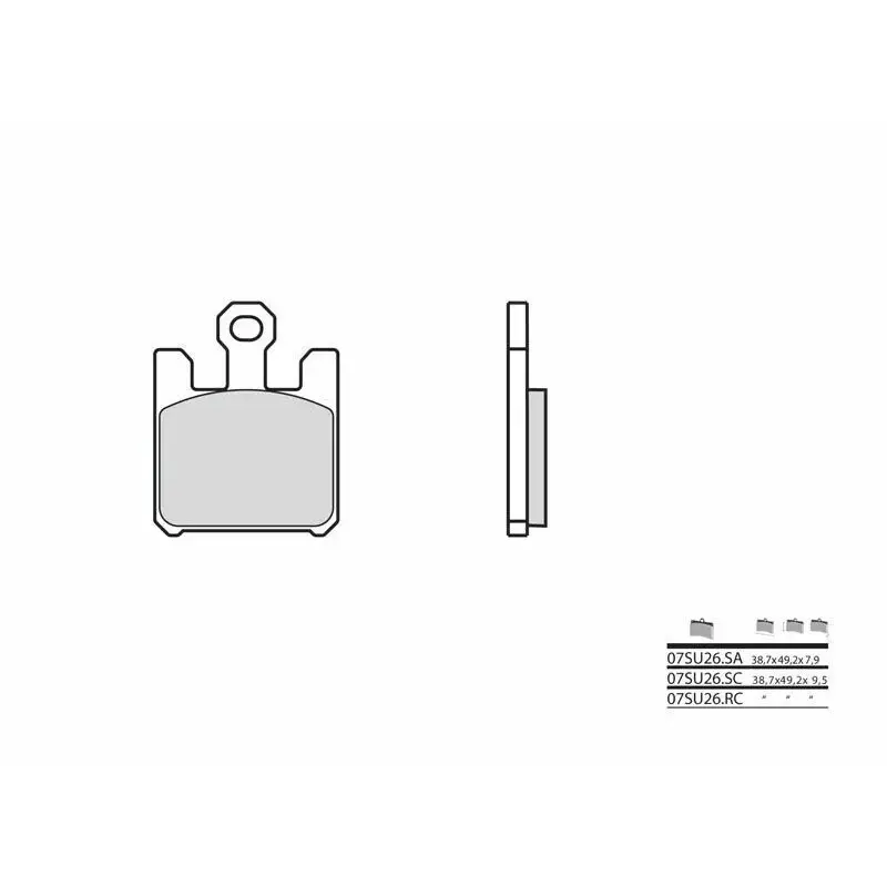 Plaquettes de frein BREMBO 07SU26RC racing carbone