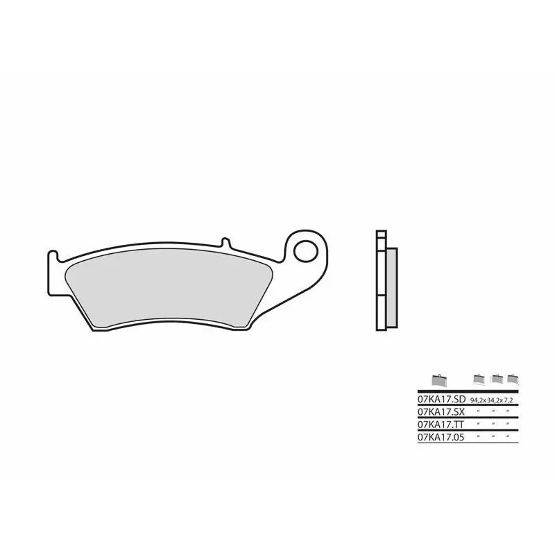 Plaquettes de frein BREMBO 07KA17SX métal fritté